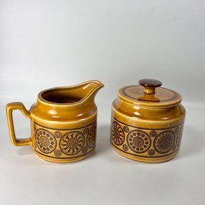 Vtg Royal Sealey Creamer Sugar Bowl Medallion Pattern Japan Retro Lot of 2